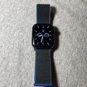 Series 6 44mm blue Apple Watch (charger included)